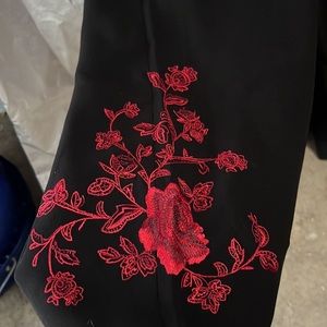 Black palazzo zip up size 8